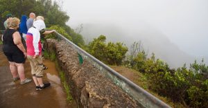 Rain at Pu'u O Kila Lookout.