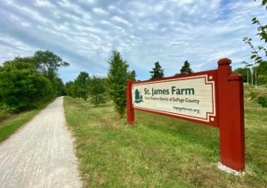 Picture of St. James Farm sign.